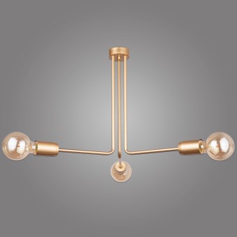 Minimalistyczna lampa JARI w stylu loft, jasne złoto, 3 punkty - JR/3/Z/G